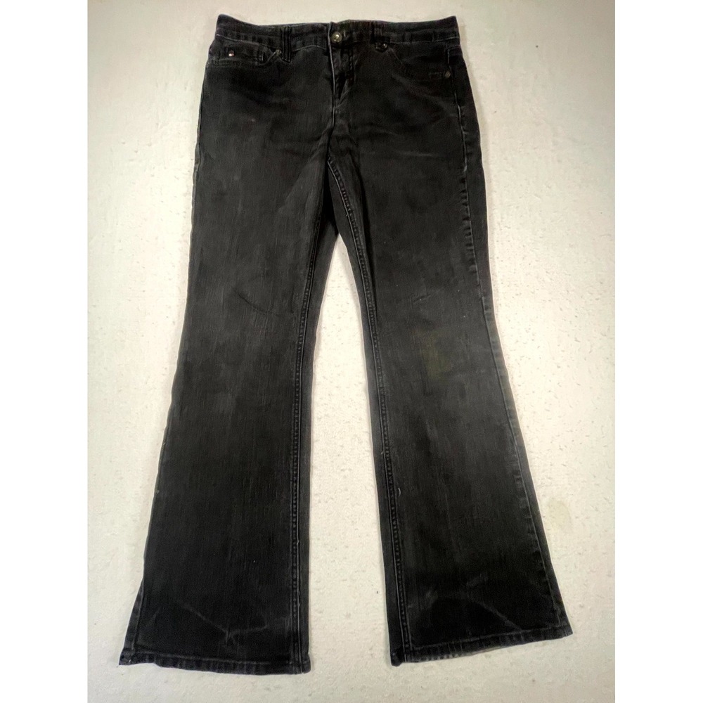 Tommy Hilfiger Hope Bootcut Jeans Womens 10R Black Denim Cotton Stretch Mid Rise